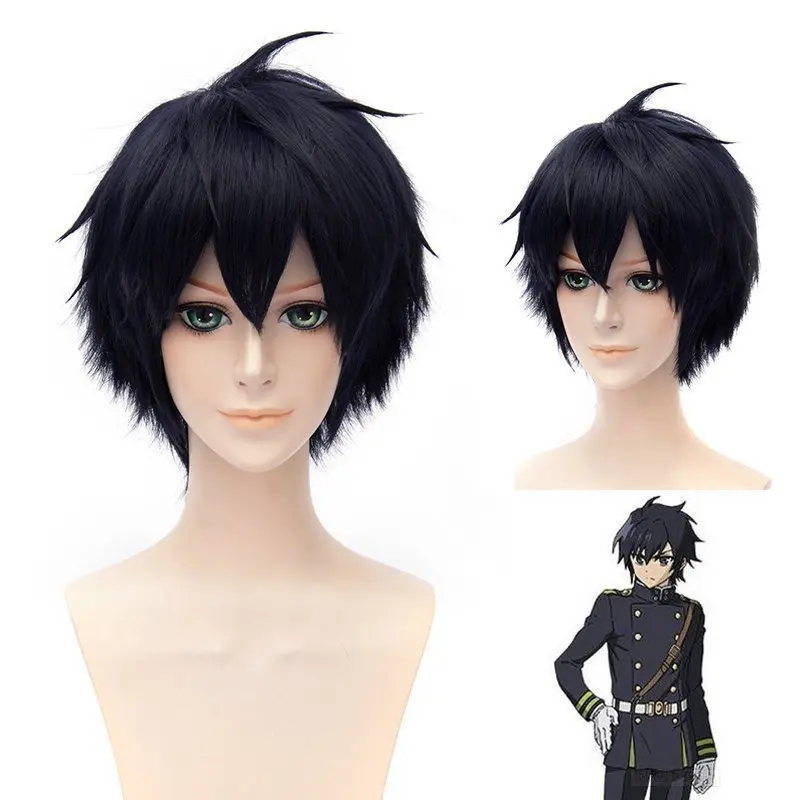 

(Alice-Wig 074) Heat Resistant Fiber Hairpiece Synthetic Hair Wig Anime Seraph of the end Yuichiro Hyakuya Cosplay Wig