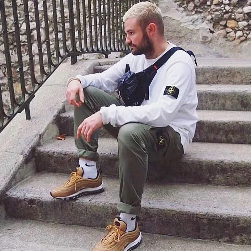 

2021 Spring Stone Badge Compass Embroidered round Neck Terry Couple Sweater Women's Sweater Sweatshirts vintage harajuku