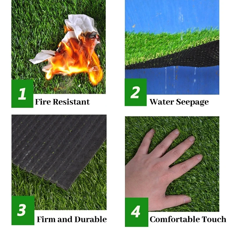 

Realistic Artificial Grass Turf Lawn with 12 Pcs U-shape Garden Staples Ground Stakes Pegs Garden Pins Spikes for Securing Lawn