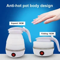 600w silicone portable boiling water teapot foldable electric kettle travel home kettle foldable electric kettle kitchen gadget