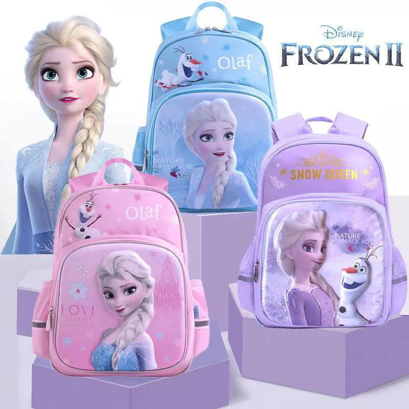 Школьный ранец Disney Aisha для девочек 1-5 классов, трехмерный Детский рюкзак с мультяшным принтом «Холодное сердце», Детская сумка Человека-паук...