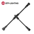 5 шт., 2-5 контактов, черный пластик, водонепроницаемый IP65 T-образный тройник, коннектор, 2 штырька, 1 гнездо, 18AWG 20AWG 22AWG 24AWG, уличный