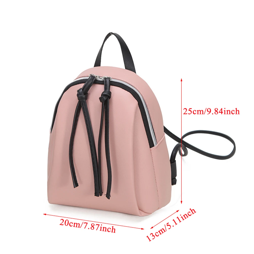 Маленький женский рюкзак Многофункциональный школьный ранец из искусственной