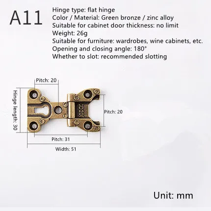

Античные мебельные петли зелёный бронзовый цинк 3 дюйма