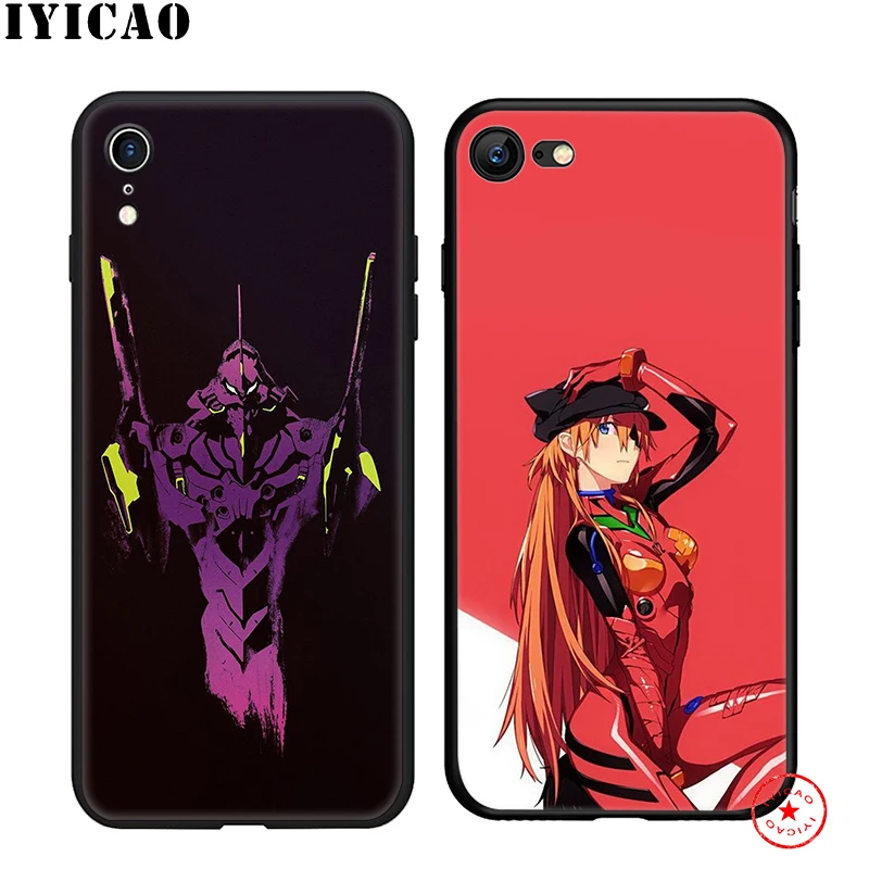 IYICAO Genesis Evangelion Anime Soft Case for iphone 11 Pro Xr Xs Max 6 6s 7 8 Plus 5 5s Se Silicone TPU |