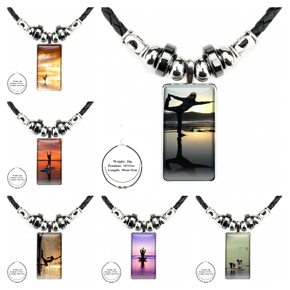 Спортивное ожерелье для девочек занятий йогой подарок ручной работы модная