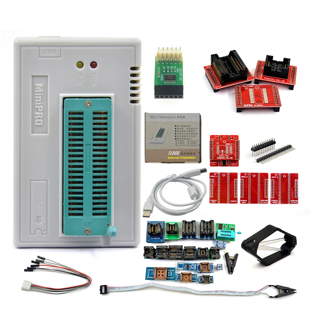 Sinstar Newest V11.2 Minipro TL866II Plus USB Programmer support 16000+IC SPI Flash NAND EEPROM MCU PIC AVR High Quality | Компьютеры и
