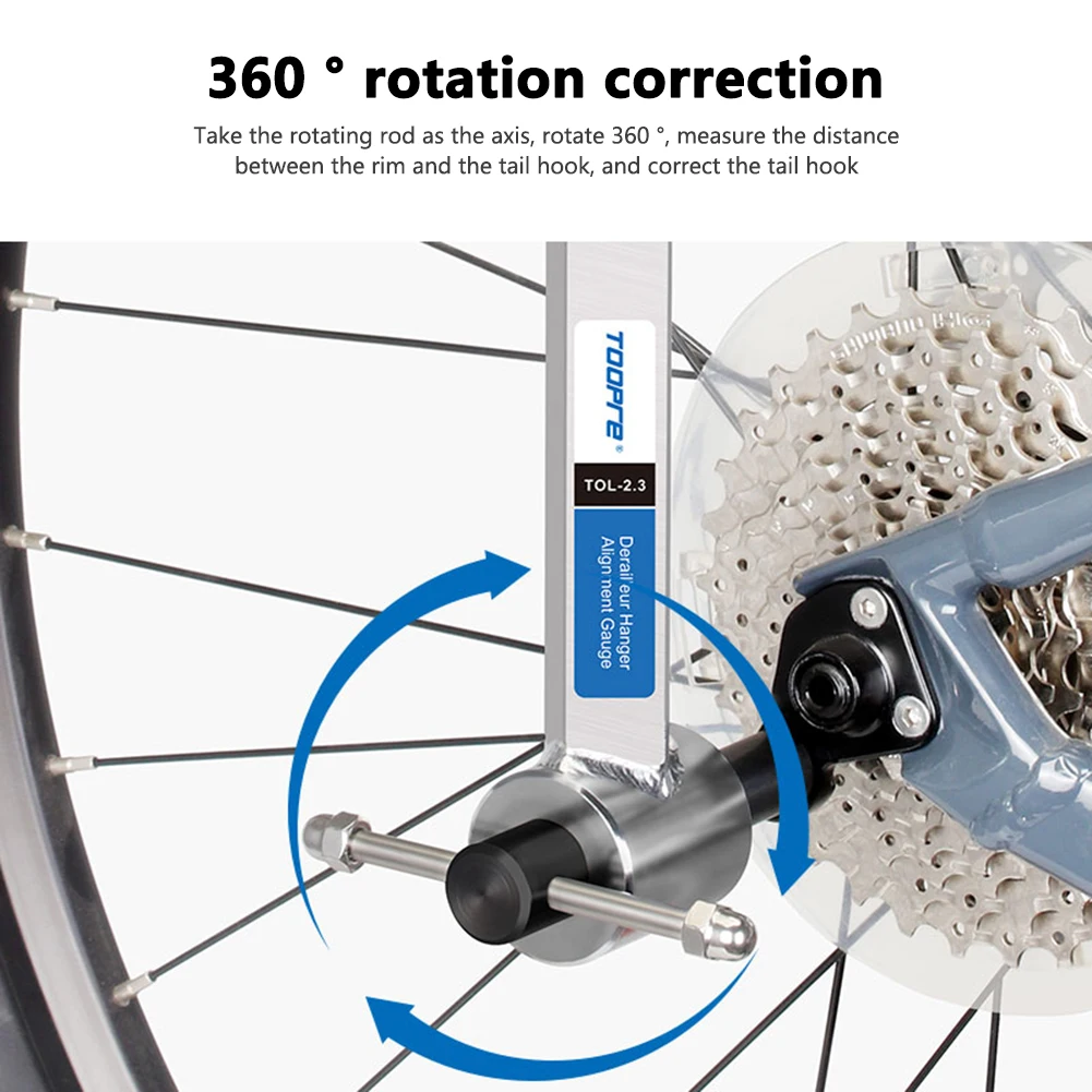 TOOPRE Bike Hook Aligner Bicycle Derailleur Hanger Tail 360° Rotation Alignment Corrector Cycling Repair Tools | Спорт и