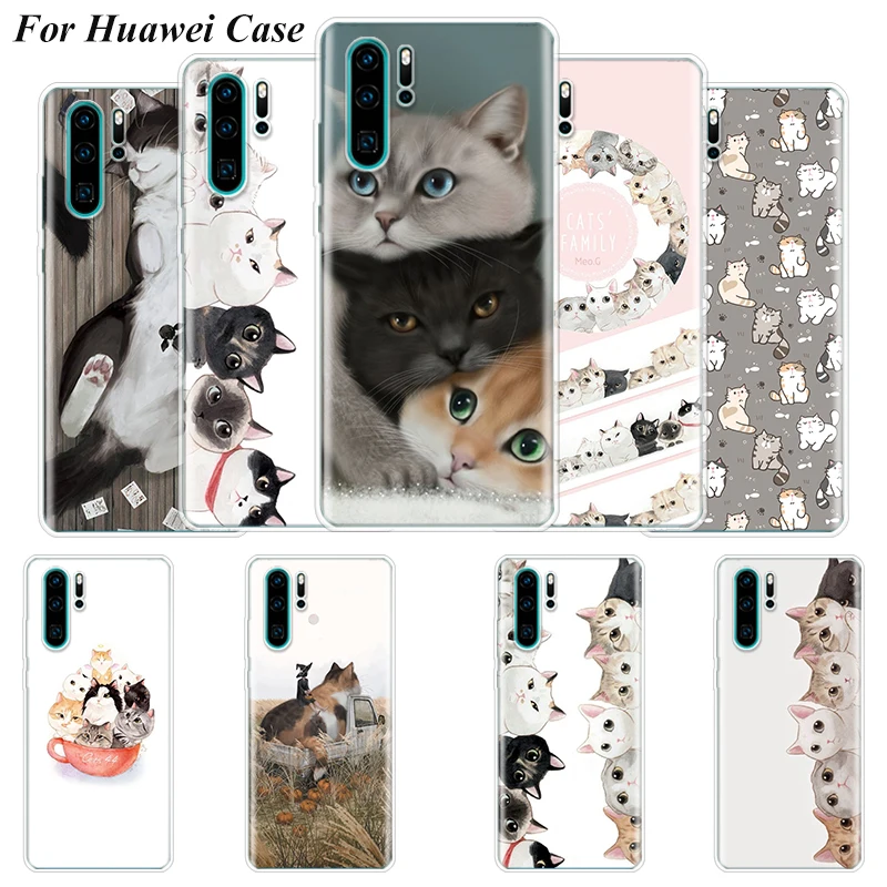 

Have Cat Disease Case For Huawei P10 P20 Pro P30 P40 Lite Cover Hawei P50 Pro Silicone Transparent Trend Design Phone Shell