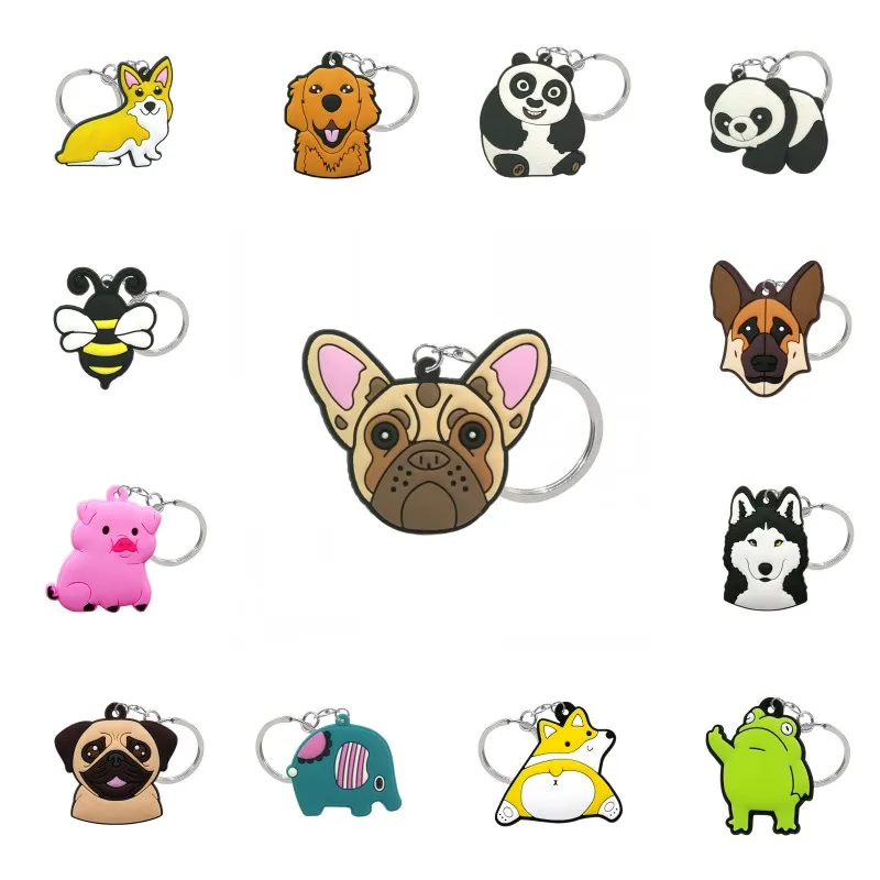 1 шт. брелок для ключей в виде собаки лягушки кошки утки | Украшения и аксессуары