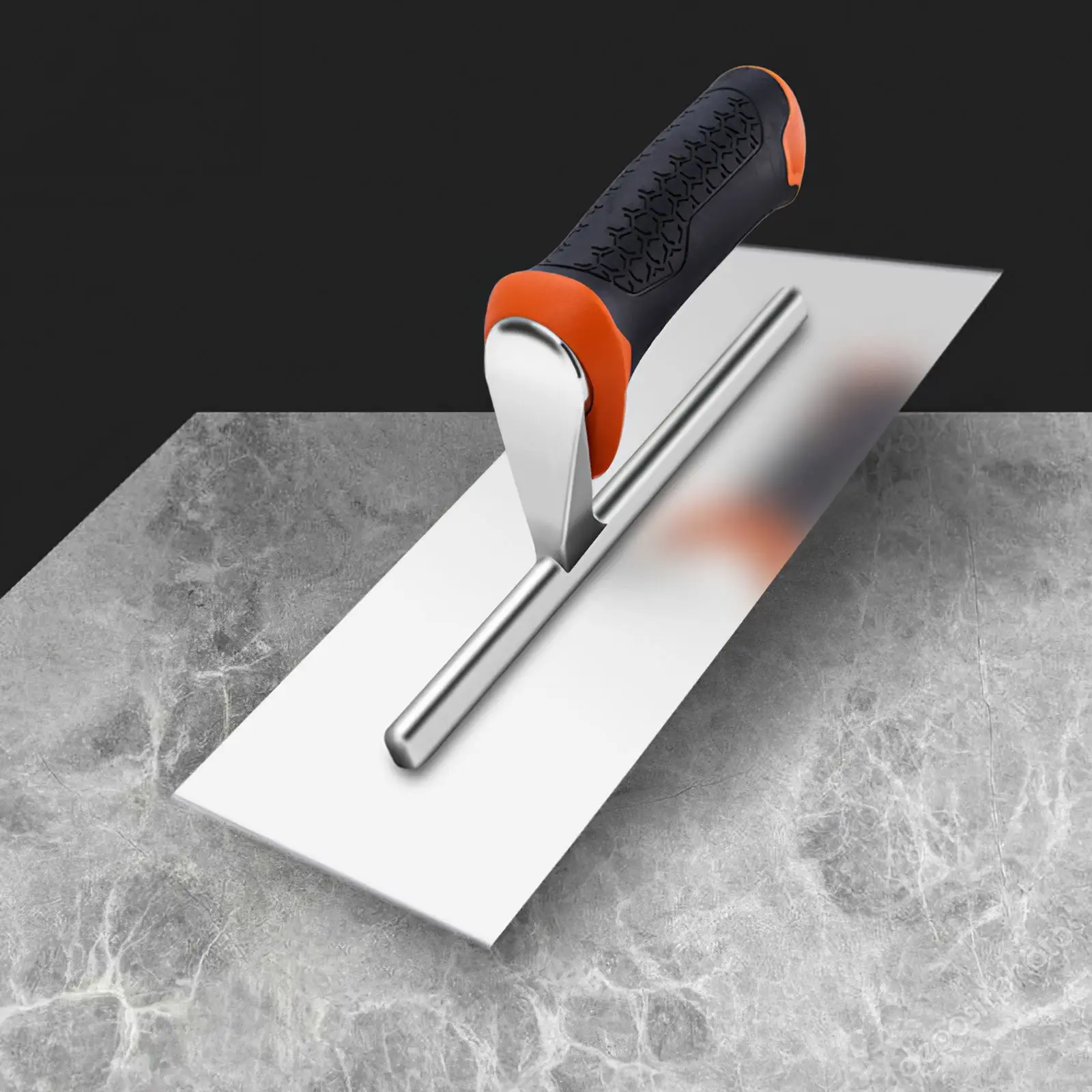 

Concrete Finishing Trowel Plaster Trowel Stainless Steel Teeth Hand Smoothing Trowel with Comfortable Grip Handle for Industrial