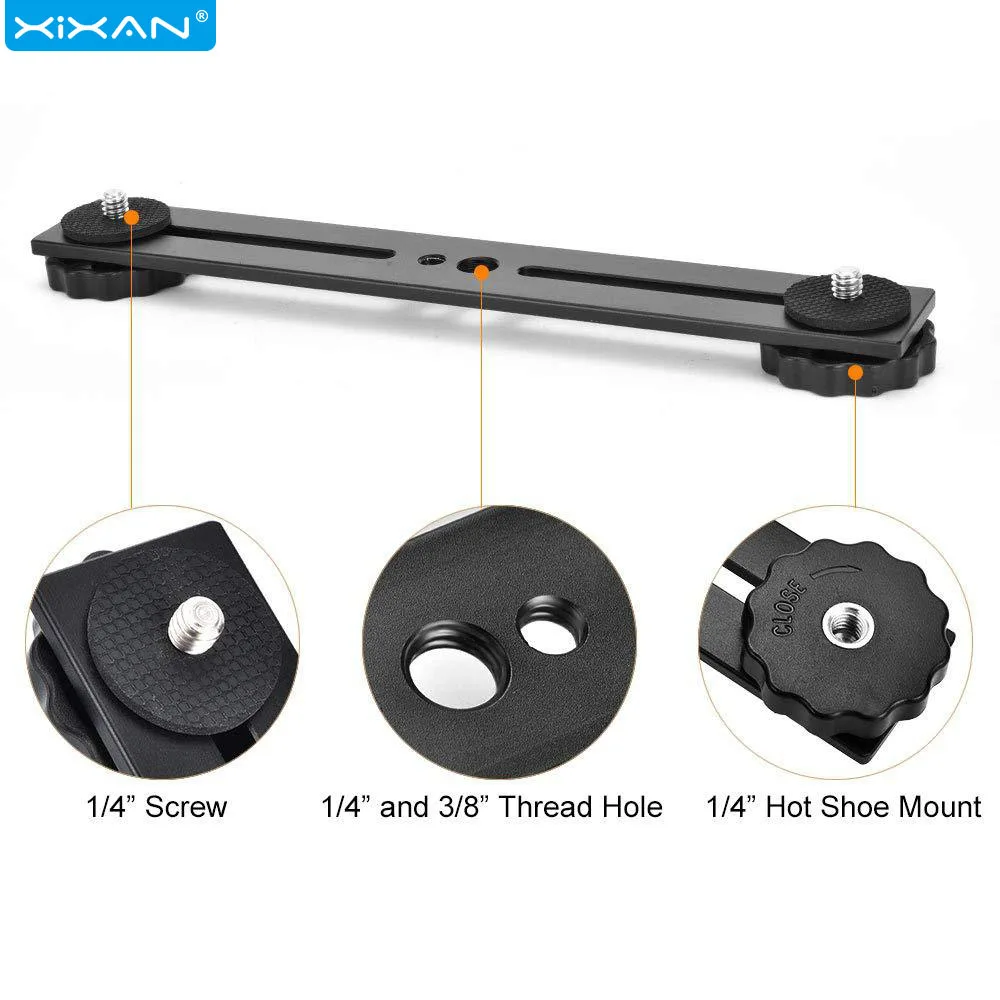 

Xixan TP60 Vlog Plate Mount with Cold Shoe 1/4 Screw for Gopro LED Video Light Microphone Tripod Vlogging Extension Bracket Bar