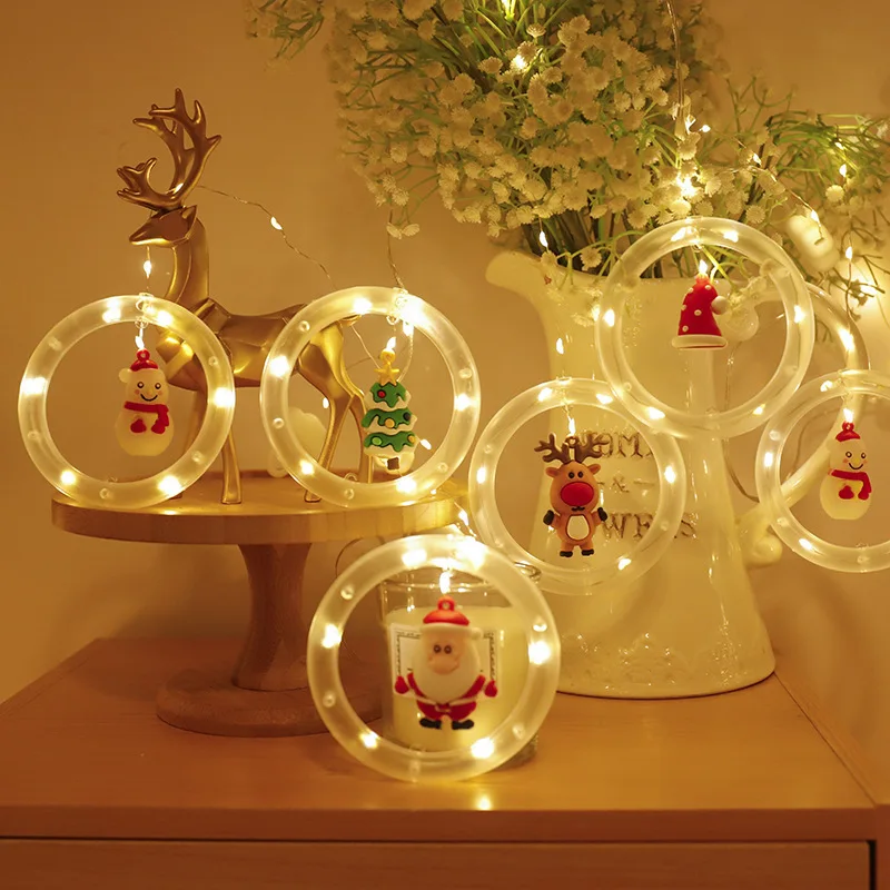 

Christmas Room Decoration Window Stars LED Lights Wishing Ball Icicle String Lights Merry Christmas Decor For Home New Year 2022