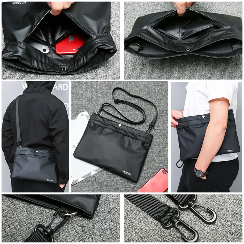 

Japanese Style Crossbody Bags Unisex Canvas Men Clutch Waterproof Men Shoulder Bag Male Causal Messenger Bag