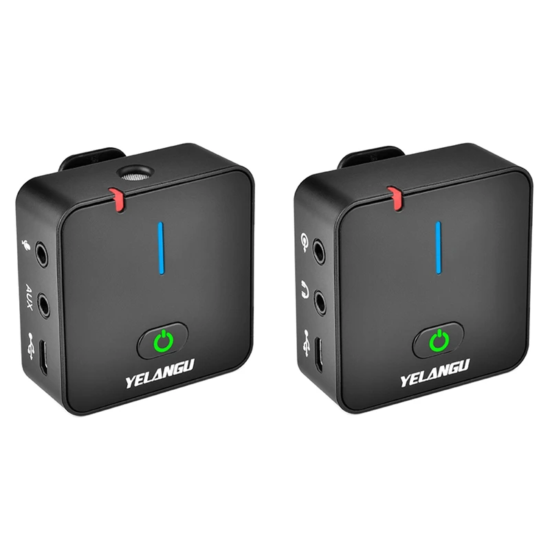 

YELANGU Mx5 Portable Lavalier Interview Recording Wireless Microphone for Mobilephone PC DSLR Camera iPhone