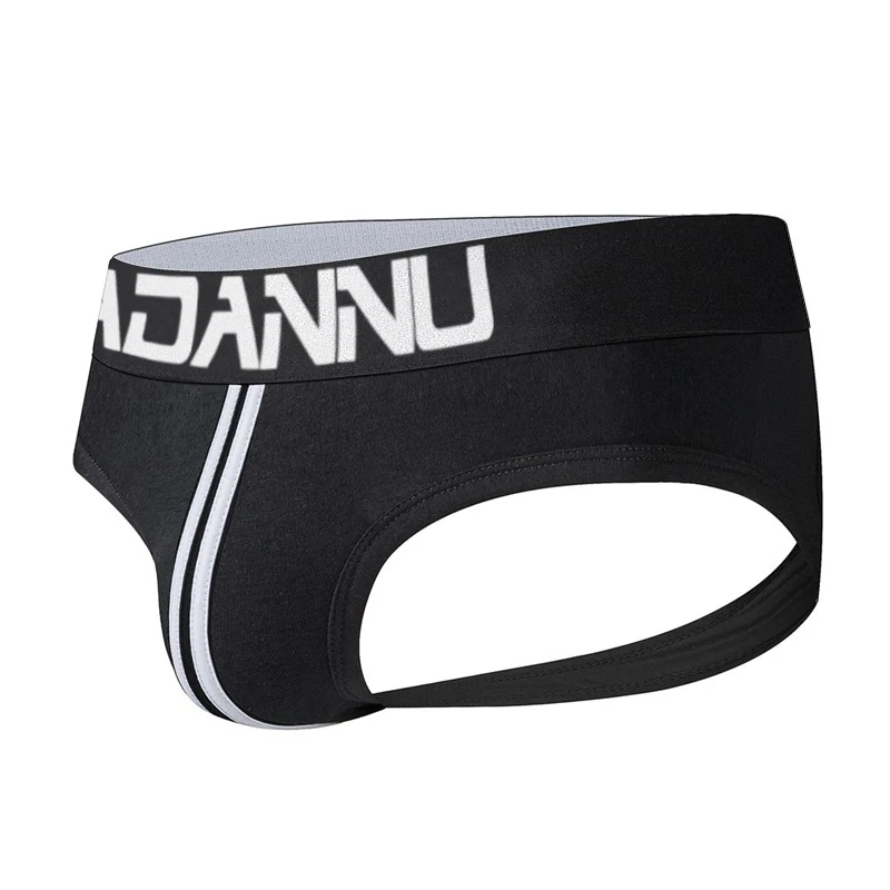 

Men's Underwear Sexy Thong Open Butt Briefs Jockstrap Pouch Cuecas Cotton Panties Thongs Mesh Underpants Gay Slip Homme Srting