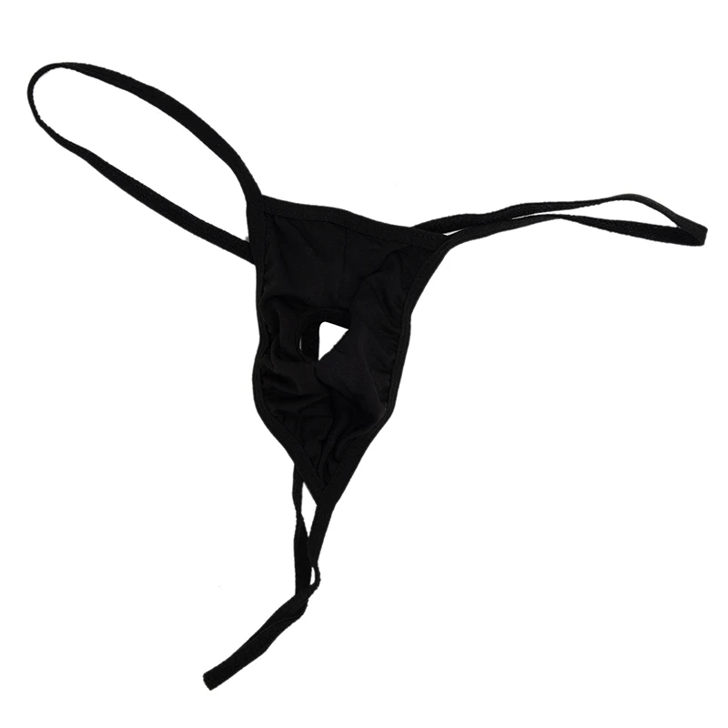 Новые мужские сексуальные открытые стринги T-back Pouch черные |