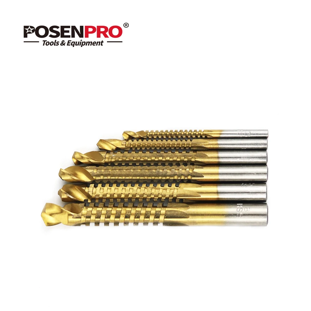 POSENPRO 6 шт. 3 ~ 8 мм HSS Сверло для сверла мощное сверло высокоскоростные стальные