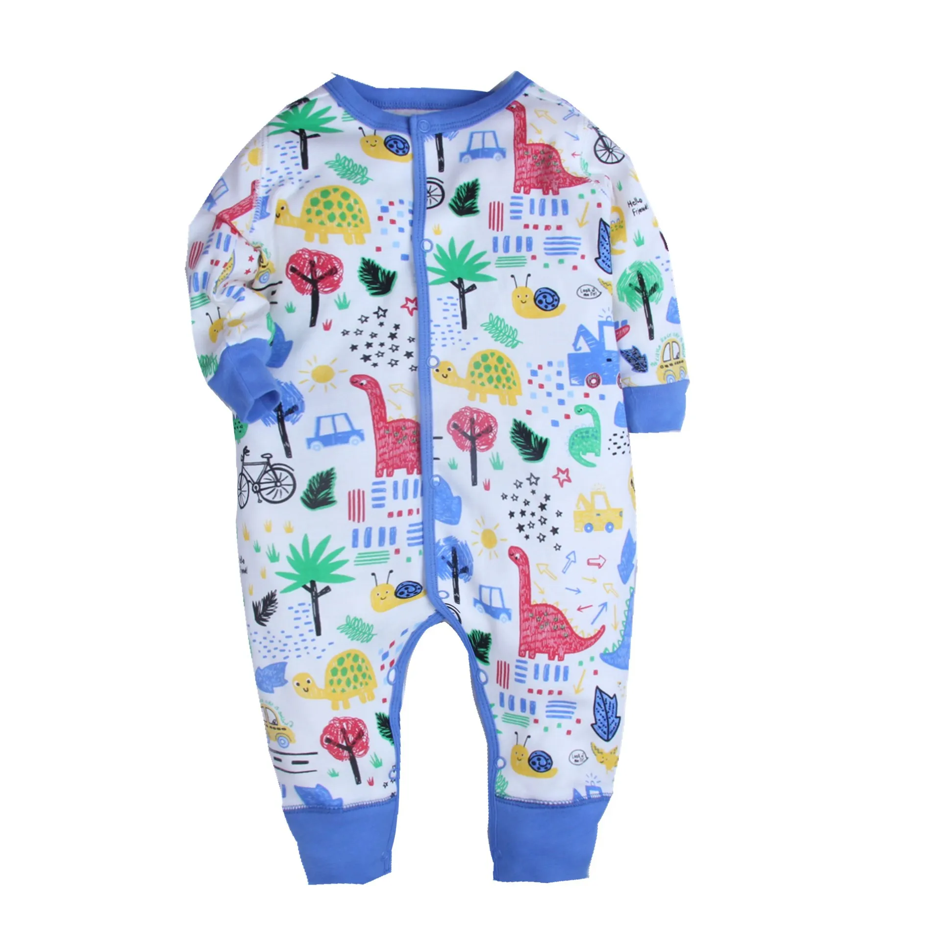 Pijama infantil; одежда для малышей; пижамы-комбинезоны для девочек; пижамы для маленьких мальчиков; комбинезон для новорожденных; ползунки для малышей - Цвет: Dinosaur snail