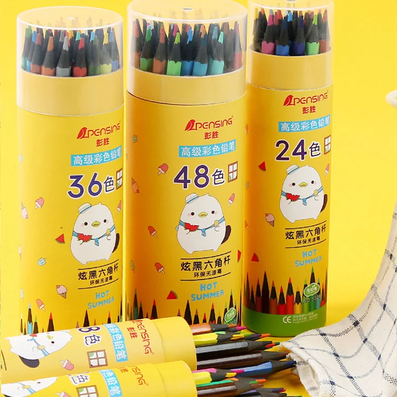 

Color pencil 36/48 color student painting stationery color pencil multicolor environmentally friendly oil color lead art supplie