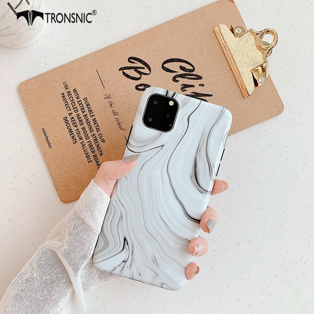 Мраморный чехол для телефона iPhone 11 Pro Max XR X XS MAX, мягкий блестящий черный белый роскошный чехол для iPhone 6s 7 8 Plus, модные чехлы