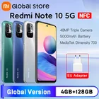 Смартфон Xiaomi Redmi Note 10, 4 + Глобальная версия ГБ, экран 5G дюйма 90 Гц, камера 48 МП, 128 мАч