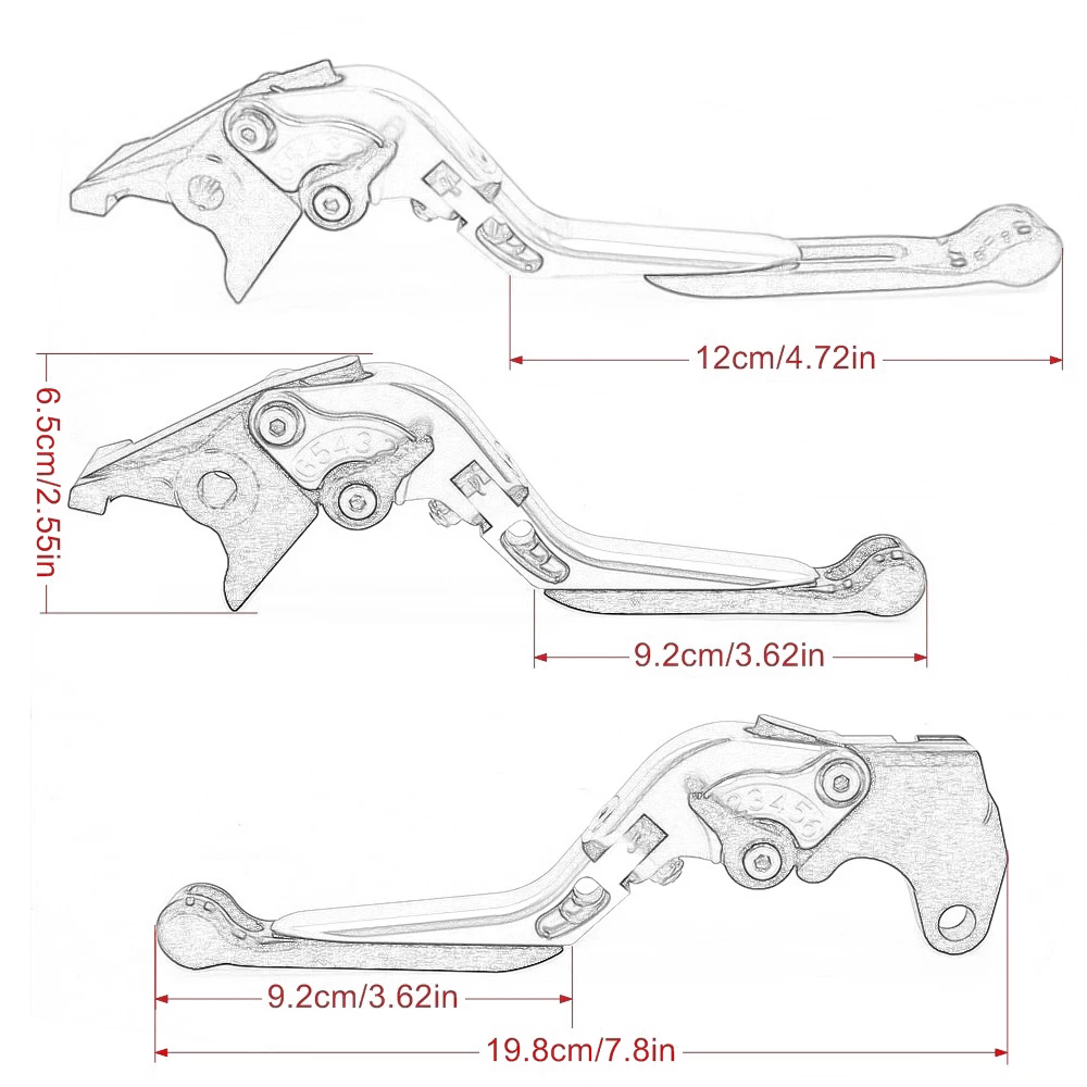 Складные Выдвижные рычаги тормозной муфты для HONDA CBR600 CBR 600 F2 F3 F4 F4i 1991 2007 - Фото №1