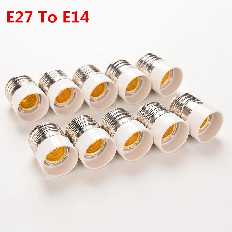 

5Pcs Light Bulb Base Type Adapter Fireproof Material E27 To E14 Lamp Holder Converter Socket Conversion