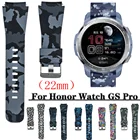 Ремешок для Honor Watch GS Pro Magic Watch 2 46 мм, спортивный силиконовый браслет с камуфляжным рисунком для Huawei GT 2 2Pro