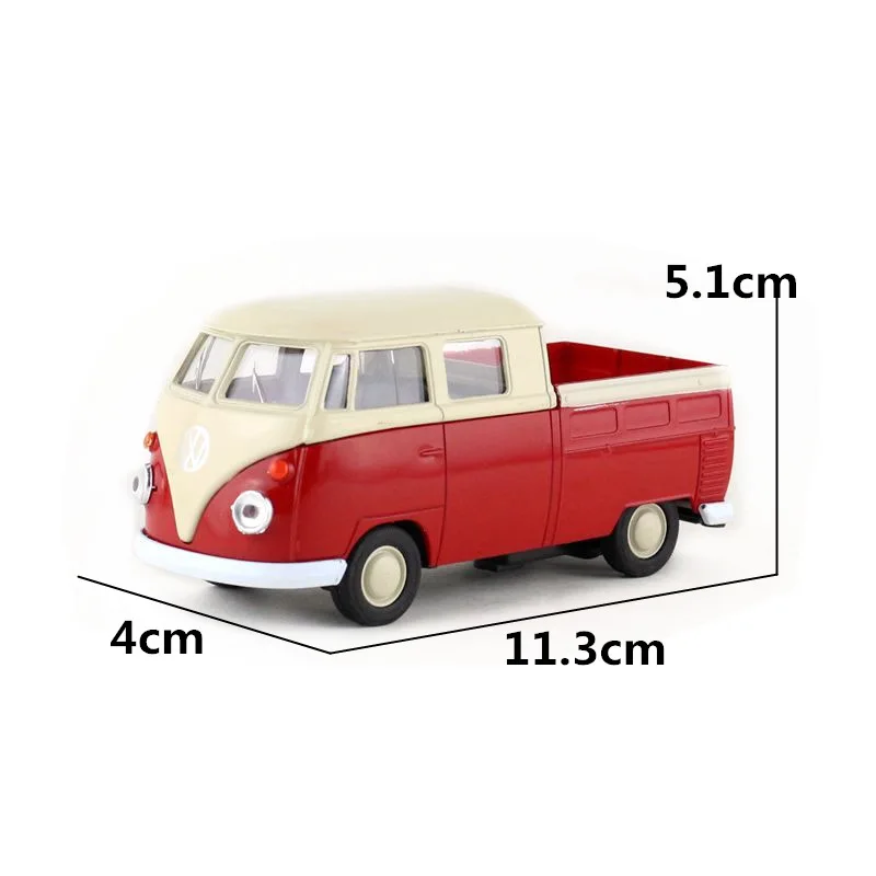 

WELLY/Diecast Vehicle Model/1:36 Scale/Volkswagen T1 Double Cabin Pick Up Truck Toy Car/Educational Collection/Gift For Children