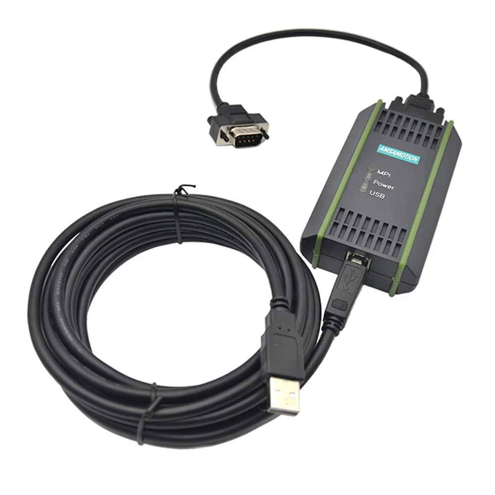 Cabo de Programação Adaptador para Siemens Amsamotion 300 400 Rs485 Profibus Mpi Ppi 9 Pinos Usb 6es7972-0cb20-0xa0 S7-200 –