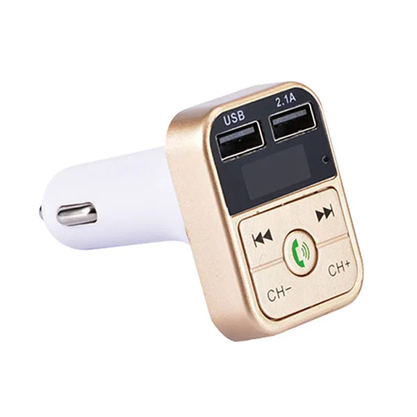Rovtop автомобильный Bluetooth fm-передатчик беспроводной комплект Hands Free MP3 музыкальный плеер Поддержка TF карты 5 в 2.1A USB зарядное устройство FM модулятор Z2 - Название цвета: Gold