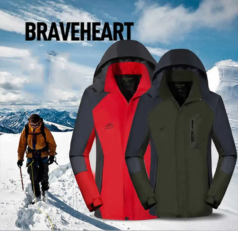 Мужская зимняя водонепроницаемая Теплая Флисовая Куртка для рыбалки и лыжного