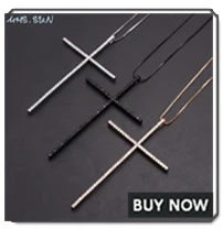 MHS.SUN CZ Zircon Big Cross Pendant Necklace For Men Women Gift Hip Hop Gold/Silver/Black Chain Necklace Religion Jewelry 1PC