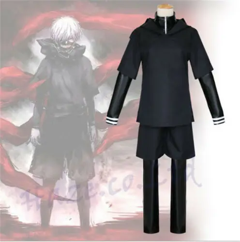 Черная толстовка с капюшоном Kaneki Ken из аниме Токийский Гуль свитер для косплея