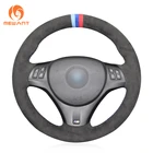 MEWANT черный чехол на руль Alcantara для BMW M Sport M3 E90 E91 E92 E93 E87 E81 E82 E88 X1 E84 2005-2007-2015