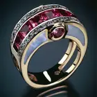 Натуральное изысканное ювелирное изделие, кольцо с рубином, элегантное свадебное обручальное кольцо невесты, креативное модное женское ювелирное изделие, ювелирное изделие для влюбленных, подарок