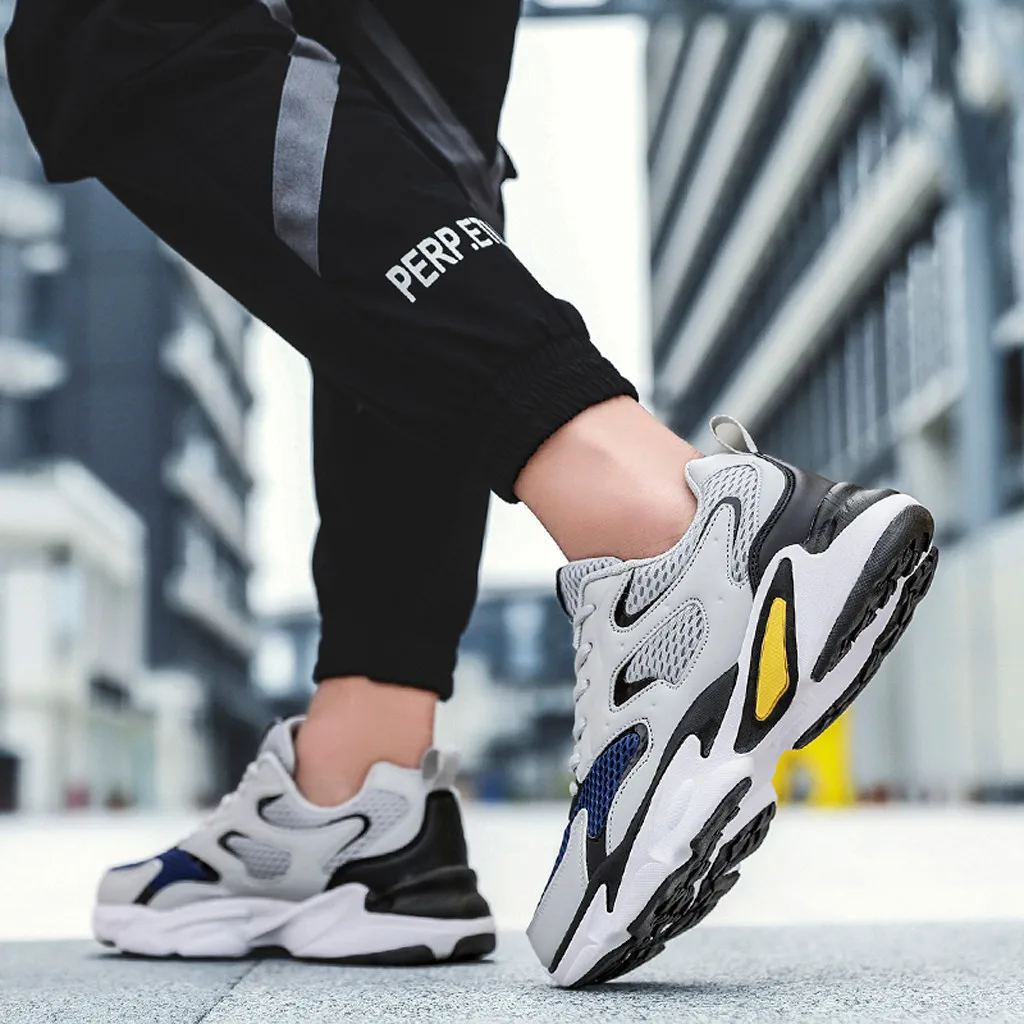 Мужские повседневные кроссовки YOUYEDIAN смешанные цвета для мужчин размера плюс