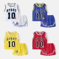 kids boys basketball short sport boys suit clothes baby boys casual sleeveless t shirt shorts children clothing sets 2 6y
