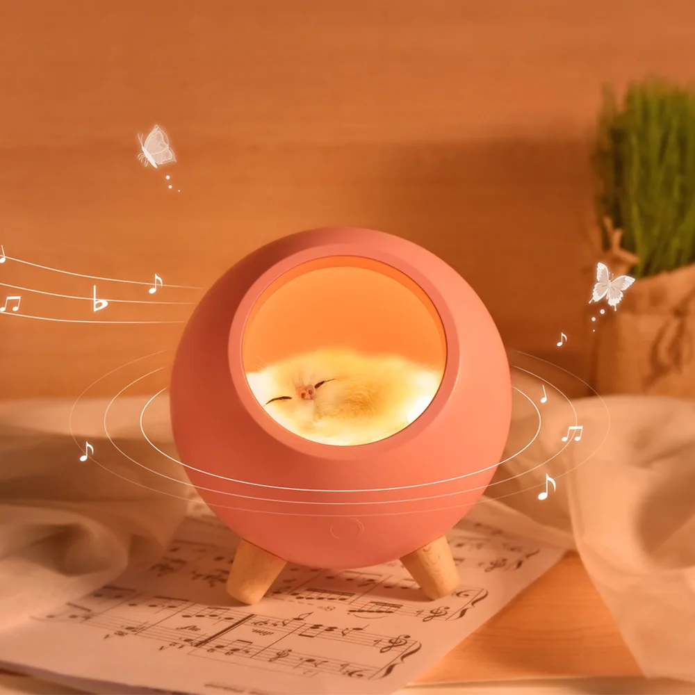 Creative Charging Cartoon Night Light Cute Cute Cat Small Pet House Usb Touch Atmosphere Lamp Bedroom Children Led Table Lamp
