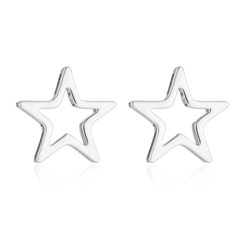 FENGLI Stainless Steel Star Necklace Women Jewelry Sets Bijoux Delicate Geometric Pendants Small Stud Earrings Accessories | Украшения и