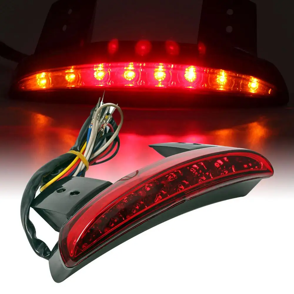 Задний фонарь для мотоцикла Cafe Racer красный светодиодный сигнал поворота