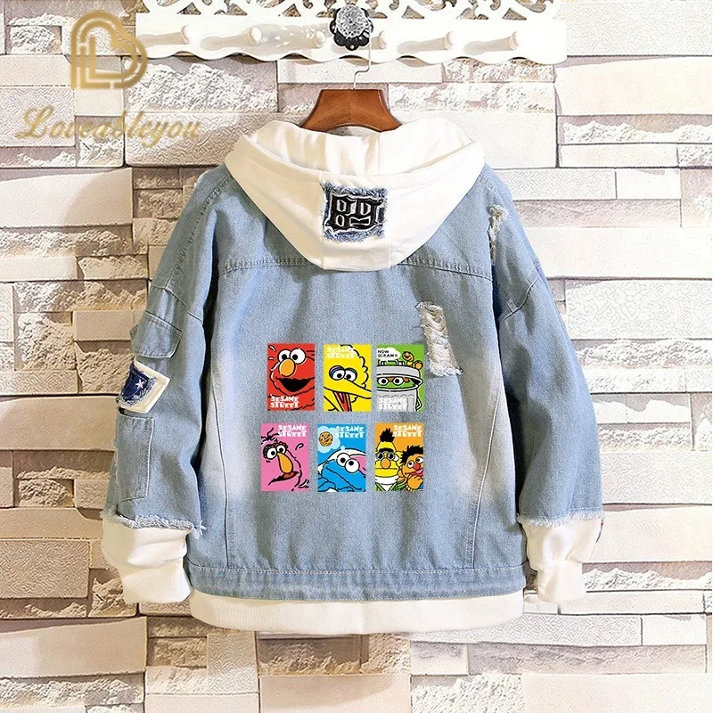 Новинка Свитшот для косплея Улица Сезам Мужская и женская одежда Толстовки с