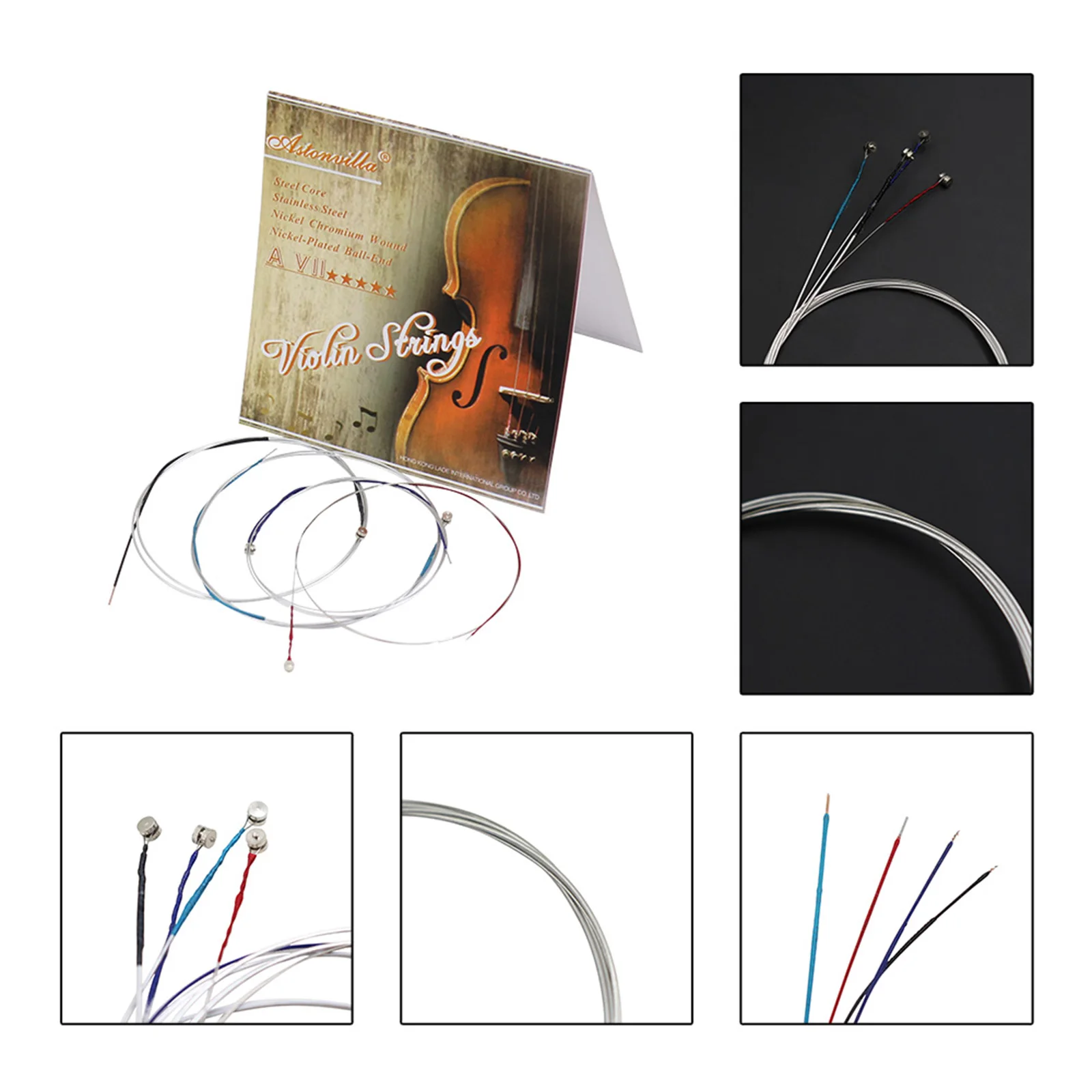

4pcs/set AV11 Astonvilla Nickel Chromium Wound - Violin String A,G,D,E String