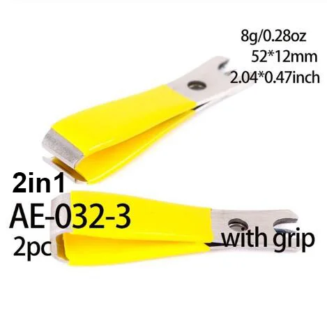 AE032 Yellow 2PC Maximumcatch 2 шт./лот Рыбалка Нипер из нержавеющей стали леска резак клипер рыболовный аксессуар - Цвет: AE032 Yellow 2PC