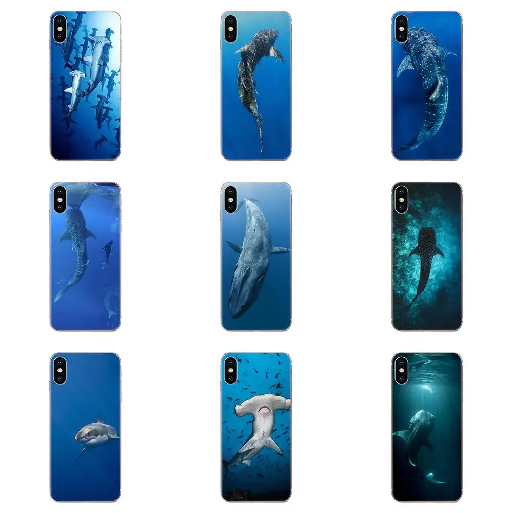 Чехол для сотового телефона из ТПУ с изображением китов акул рыбы samsung Galaxy Note 5 8 9 S3