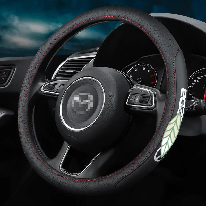 

Car Steering Wheel Cover Anti-Slip for Mazda 2 Mazda3 Atenza AXELA BT-50 CX5 CX7 CX3 CX9 CX30 Logo 38cm Accessories