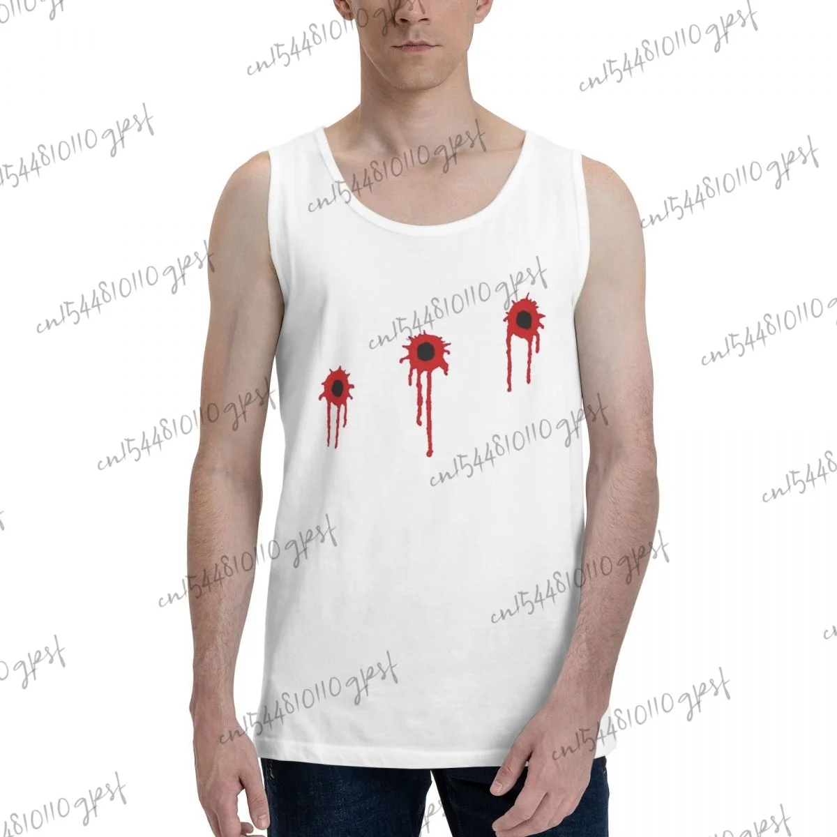 

basquetbol tank top Bloody Bullet White tank top ropa Sleeveless Tank Top Shirt