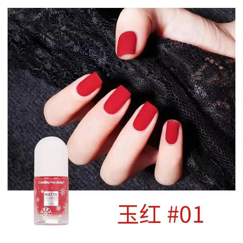 

Matte Velvet Nail Gel Polish Non-peelable Matcha Color Free Baking Fashion Jelly Nail Polish Nails Art Nail Ink Stamping Polish