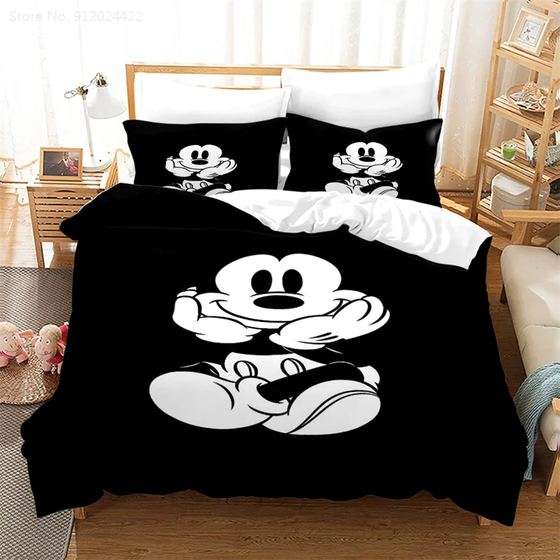 disney mickey minnie mouse bedding set quilt duvet cover for kids pillowcase queen king size single twin king set children gifts free global shipping
